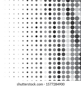 Monochrome geometric vector background. Abstract halftone illustration pattern. Vintage texture