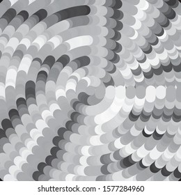 Monochrome geometric vector background. Abstract halftone illustration pattern. Vintage texture