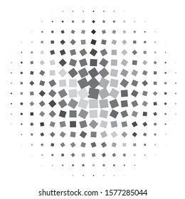 Monochrome geometric vector background. Abstract halftone illustration pattern. Vintage texture