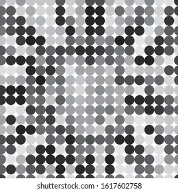 Monochrome geometric vector background. Abstract halftone illustration pattern. Vintage texture