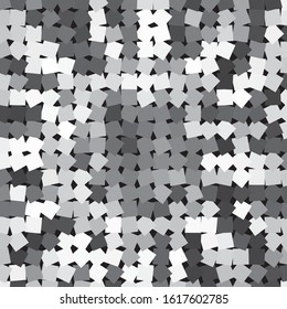 Monochrome geometric vector background. Abstract halftone illustration pattern. Vintage texture