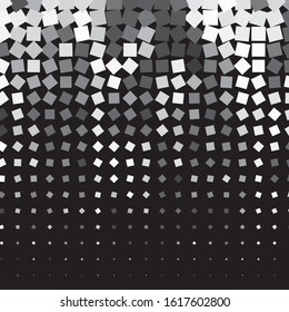 Monochrome geometric vector background. Abstract halftone illustration pattern. Vintage texture