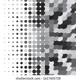 Monochrome geometric vector background. Abstract halftone illustration pattern. Vintage texture