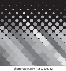 Monochrome geometric vector background. Abstract halftone illustration pattern. Vintage texture