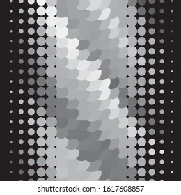 Monochrome geometric vector background. Abstract halftone illustration pattern. Vintage texture