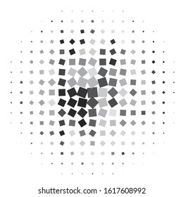Monochrome geometric vector background. Abstract halftone illustration pattern. Vintage texture