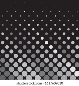 Monochrome geometric vector background. Abstract halftone illustration pattern. Vintage texture