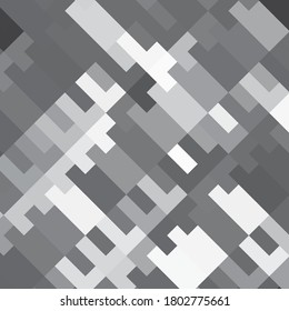 Monochrome geometric vector background. Abstract halftone illustration pattern. Vintage texture