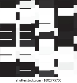 Monochrome geometric vector background. Abstract halftone illustration pattern. Vintage texture