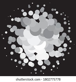 Fondo vectorial geométrico monocromo. Resumen del patrón de ilustración de medio tono. Textura vintage