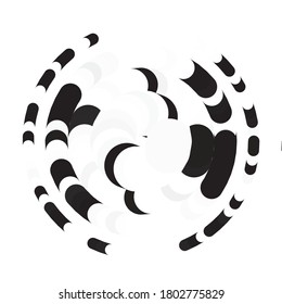 Monochrome geometric vector background. Abstract halftone illustration pattern. Vintage texture