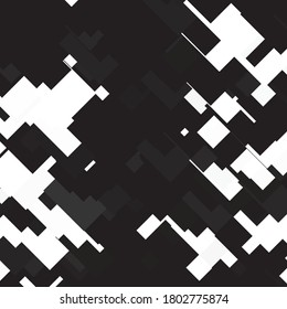 Fondo vectorial geométrico monocromo. Resumen del patrón de ilustración de medio tono. Textura vintage