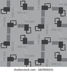 Monochrome geometric vector background. Abstract halftone illustration pattern. Vintage texture