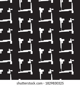 Fondo vectorial geométrico monocromo. Resumen del patrón de ilustración de medio tono. Textura vintage