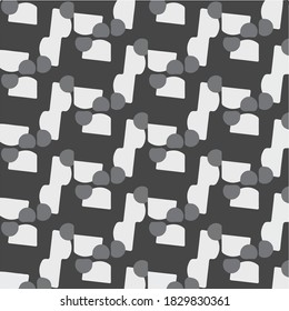 Monochrome geometric vector background. Abstract halftone illustration pattern. Vintage texture