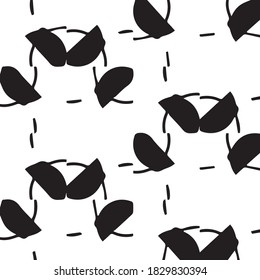 Monochrome geometric vector background. Abstract halftone illustration pattern. Vintage texture