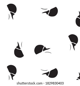 Monochrome geometric vector background. Abstract halftone illustration pattern. Vintage texture