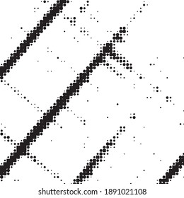 Monochrome geometric vector background. Abstract halftone illustration pattern. Vintage texture