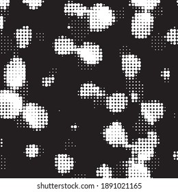 Monochrome geometric vector background. Abstract halftone illustration pattern. Vintage texture
