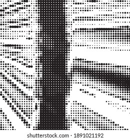 einfarbiger geometrischer Vektorhintergrund. Abstraktes Halftone-Illustrationsmuster. Vintage-Textur
