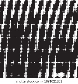 Monochrome geometric vector background. Abstract halftone illustration pattern. Vintage texture