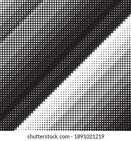 Fondo vectorial geométrico monocromo. Resumen del patrón de ilustración de medio tono. Textura vintage