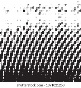 Fondo vectorial geométrico monocromo. Resumen del patrón de ilustración de medio tono. Textura vintage
