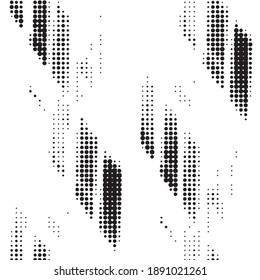 Monochrome geometric vector background. Abstract halftone illustration pattern. Vintage texture