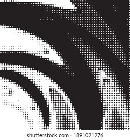 Monochrome geometric vector background. Abstract halftone illustration pattern. Vintage texture
