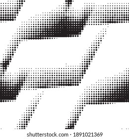Monochrome geometric vector background. Abstract halftone illustration pattern. Vintage texture