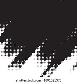 Fondo vectorial geométrico monocromo. Resumen del patrón de ilustración de medio tono. Textura vintage