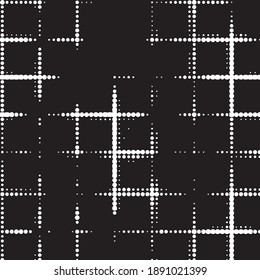 Monochrome geometric vector background. Abstract halftone illustration pattern. Vintage texture