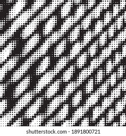 Fondo vectorial geométrico monocromo. Resumen del patrón de ilustración de medio tono. Textura vintage