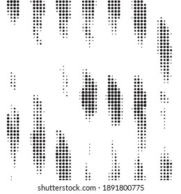 Monochrome geometric vector background. Abstract halftone illustration pattern. Vintage texture