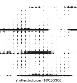 Fondo vectorial geométrico monocromo. Resumen del patrón de ilustración de medio tono. Textura vintage