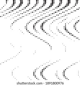 Monochrome geometric vector background. Abstract halftone illustration pattern. Vintage texture