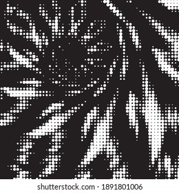 Monochrome geometric vector background. Abstract halftone illustration pattern. Vintage texture