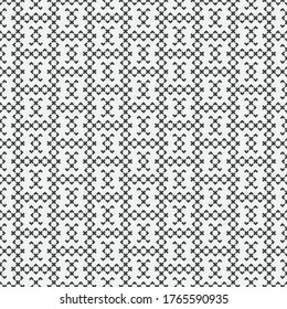 Monochrome geometric wallpaper. Seamless pattern pixel. Scandinavian style. Abstract quadrangles background. Nordic vector design elements.