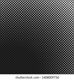 Monochrome geometrical abstract halftone square pattern background - vector graphic from squares