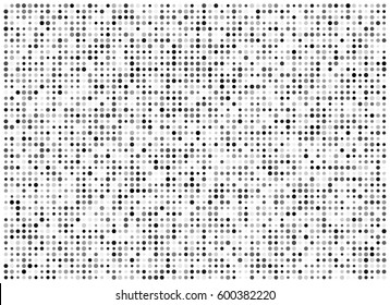 Monochrome Geometrical Background. Vector Abstract Grid Texture From Dots.