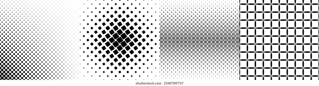 Coleção de plano de fundo de padrão geométrico monocromático