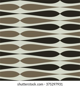 Monochrome geometrical pattern, drop,  seamless vector background.