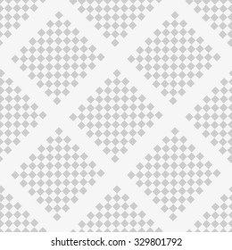 Monochrome geometrical pattern, square, diamond, chess seamless vector background.
