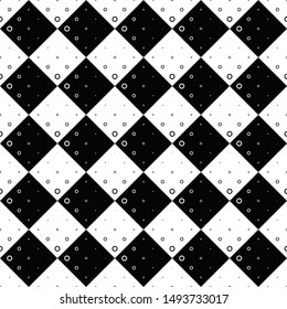 Monochrome geometrical ring pattern background design - black and white abstract vector illustration from circles