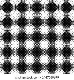 Monochrome geometrical square pattern background - abstract black and white vector illustration