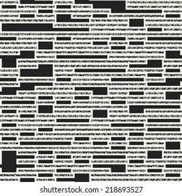 Monochrome Glitch Effect Textured Blocks Pattern
