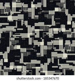 Fondo geométrico urbano con textura a rayas abstractas.Patrón sin problemas.Vector.