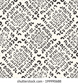 Monochrome Glitch Effect Textured Pattern