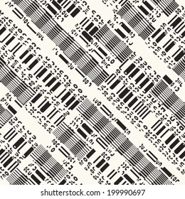 Monochrome Glitch Effect Textured Pattern