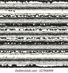 Monochrome Glitch Effect Textured Striped Pattern